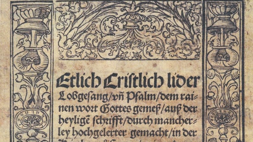 Ausstellung 500 Jahre Gesangbuch. (Repro: Kreisarchiv Rhein-Neckar-Kreis)
