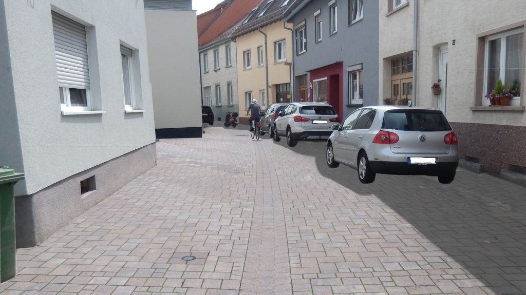 Schaubild, wie die Sofienstraße nach der Sofienstraße aussehen könnte (verkehrsberuhigt).