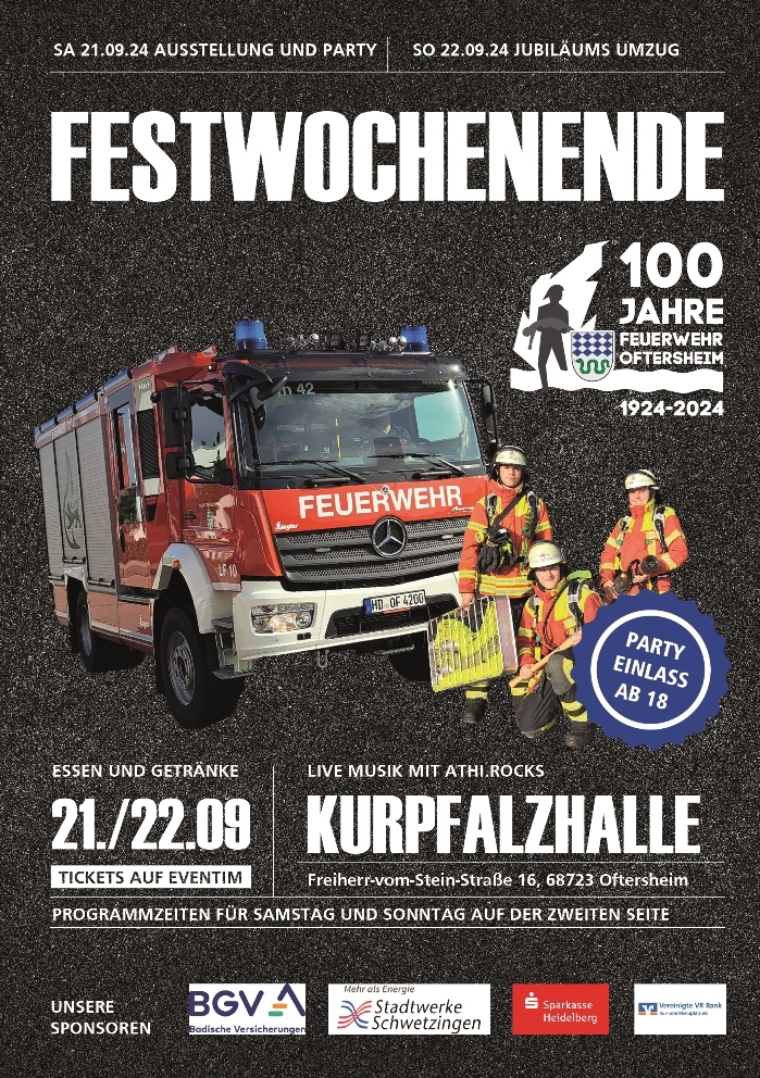 Plakat vom Festwochenende