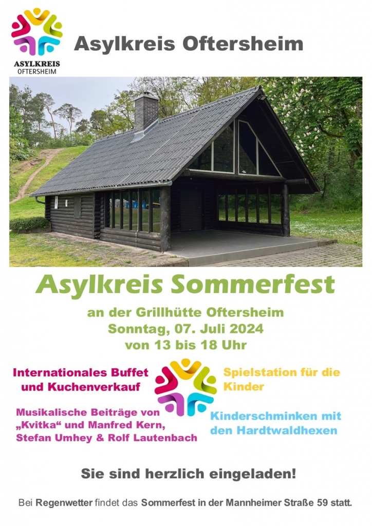 Plakat Asylkreis Sommerfest 2024