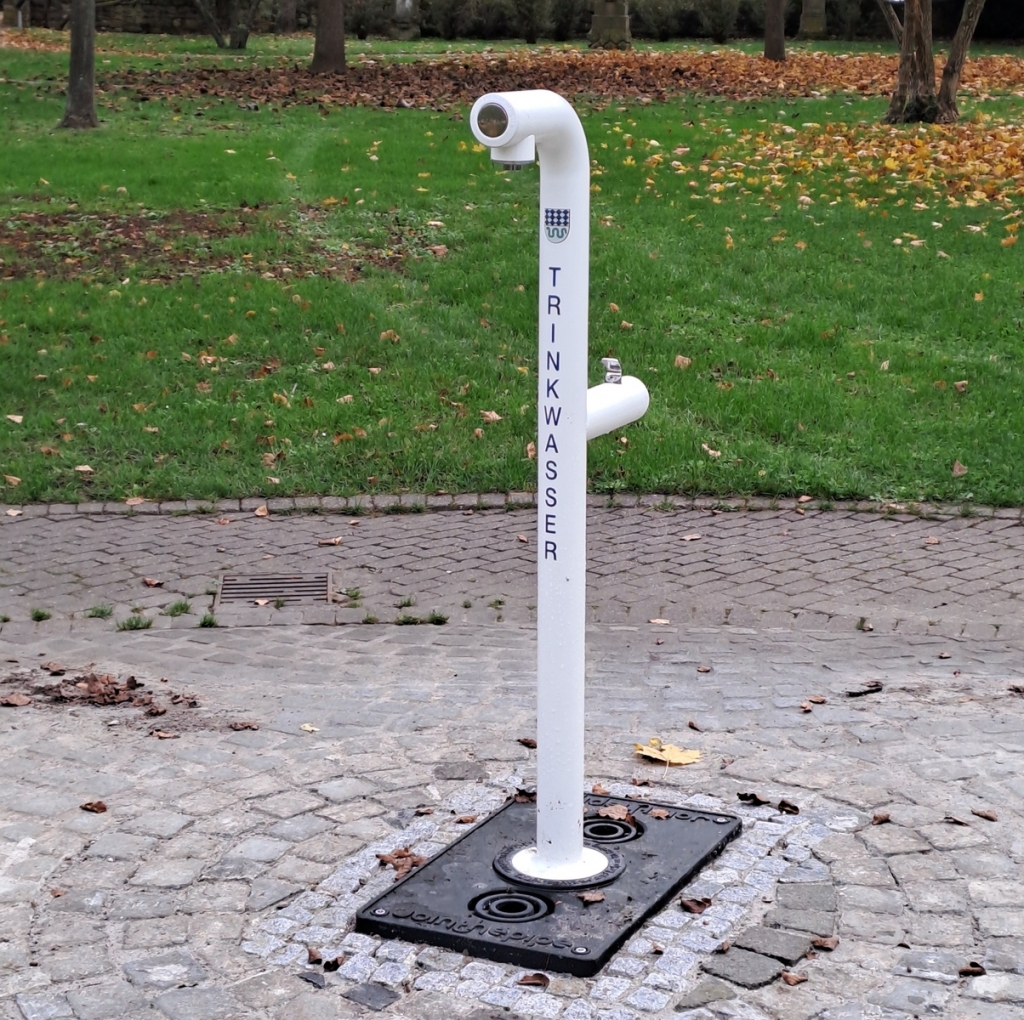 Der neue Trinkwasserbrunnen im Gemeindepark