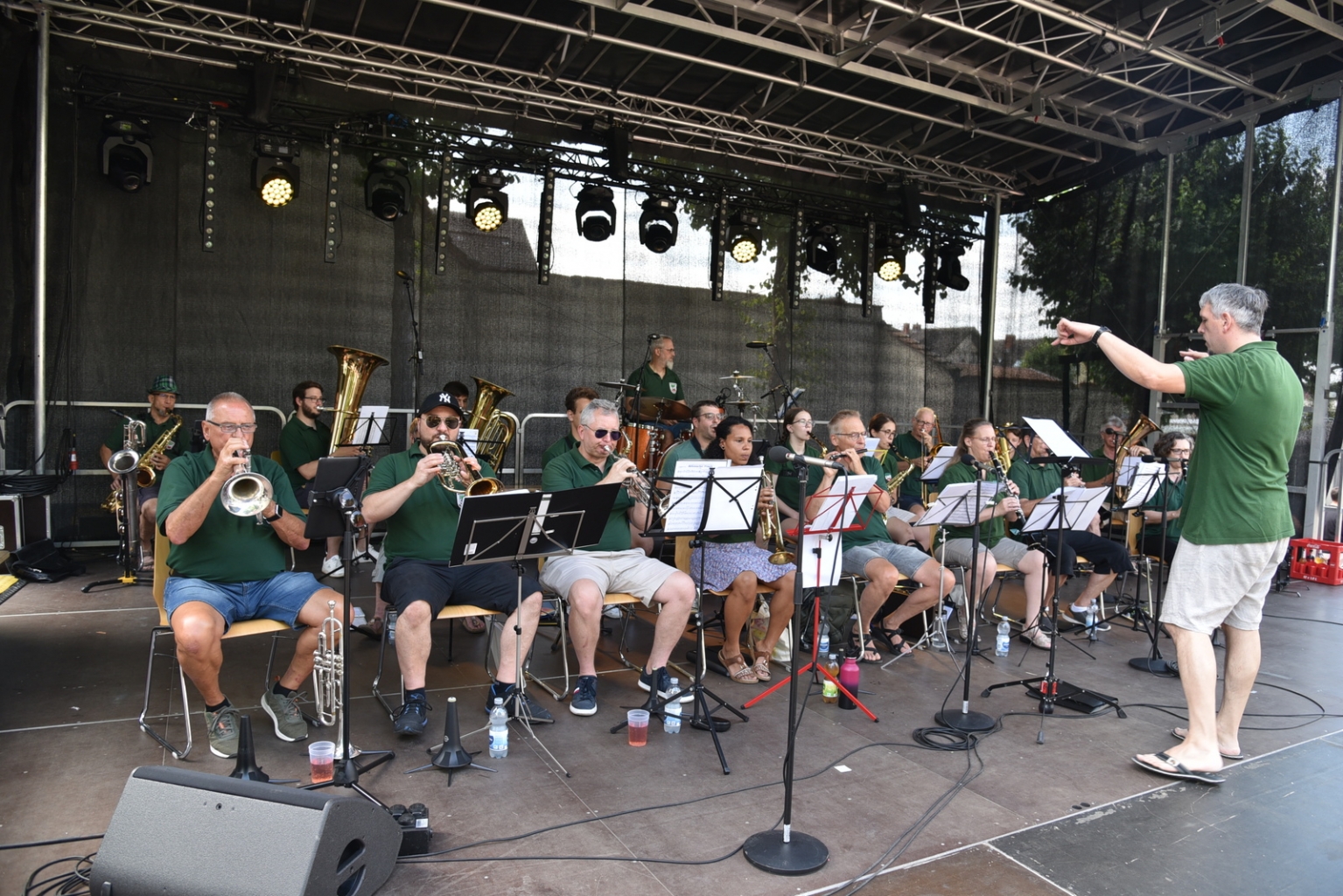 Der Musikverein Oftersheim spielte auf.